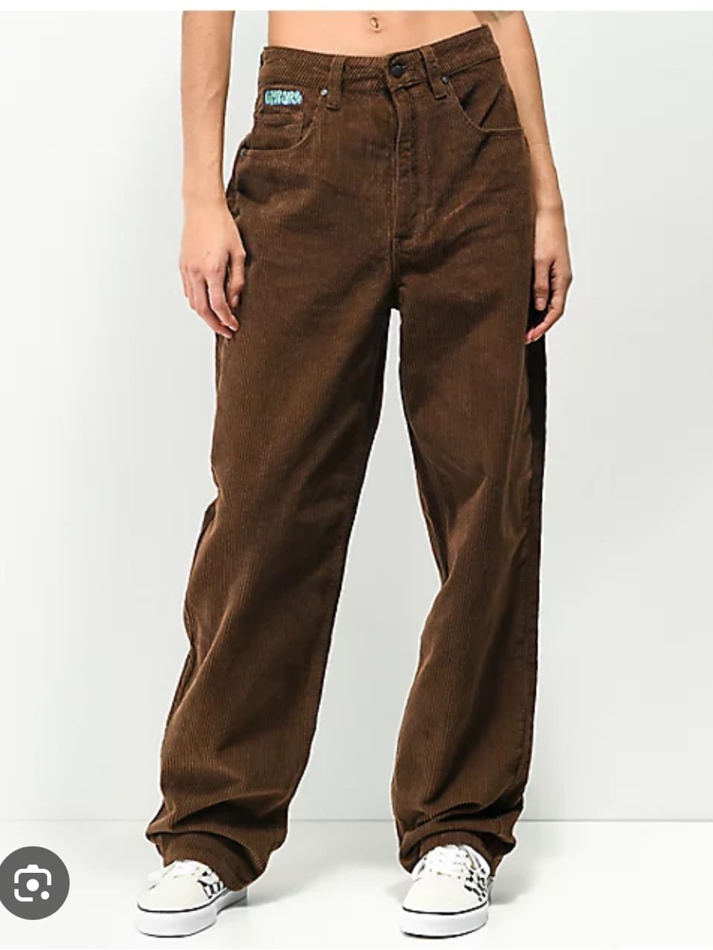 Empyre Tori Carafe Corduroy Skate Pants brown high waisted 34 casual thick boho